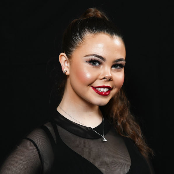 Female Actor headshot  with Black back ground 