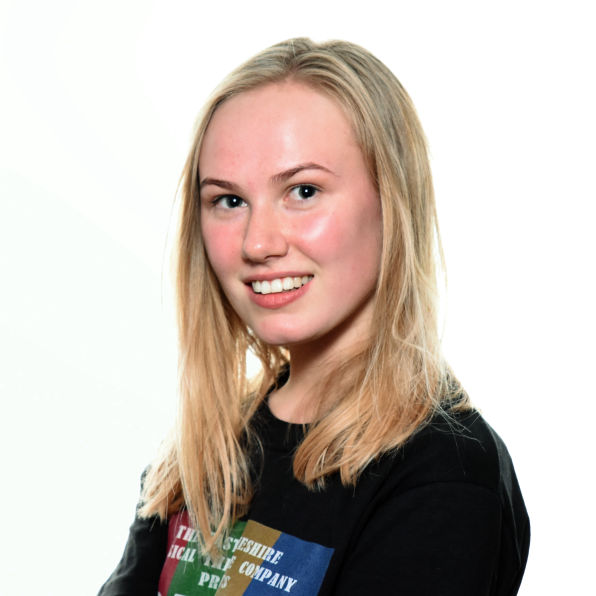 Female Actor headshot  with white back ground 