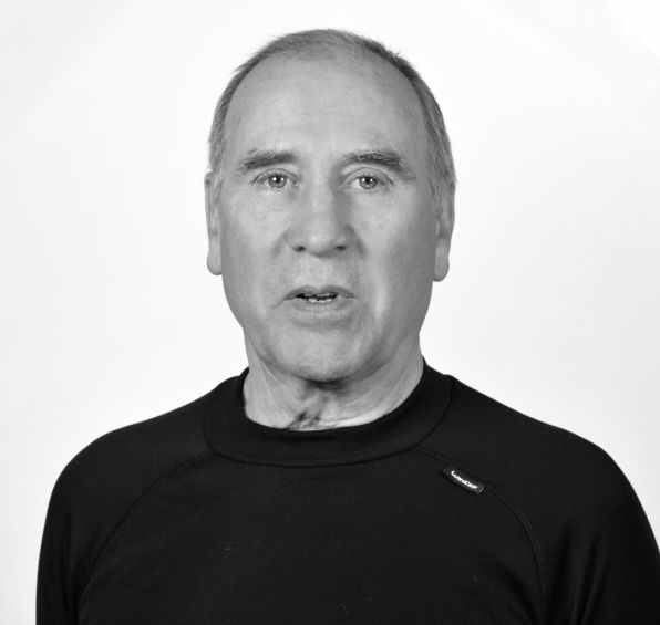 male Actor headshot  in Black and white  ground 