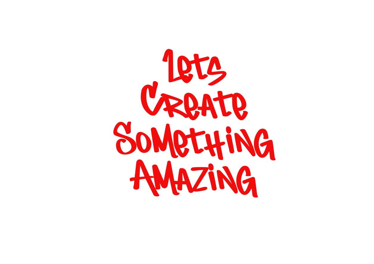 Lets create something amazing logo 